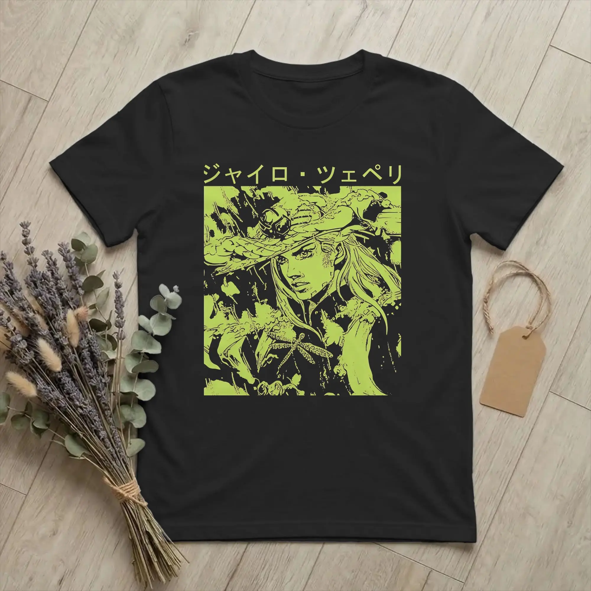 Gyro Zeppeli T Shirt Men's Cotton Tops Priting Joestar Family Bizarre Adventure  Anime Round Neck Short Sleeve