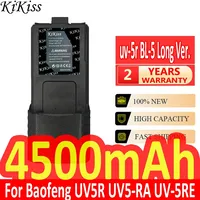 KiKiss Powerful Battery uv-5r BL-5 For Baofeng UV5R UV5-RA UV-5RE DM-5R Plus Radio Walkie Talkie UV-5R Two Way Radio UV 5R