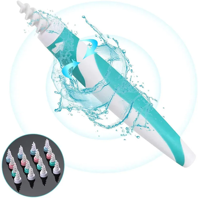 Ear Wax Removal Tool Soft Silicone Spiral Ear Cleaning 16 Replacement Heads Removal Ears Cleaner Plugs Spirals Care ear pick