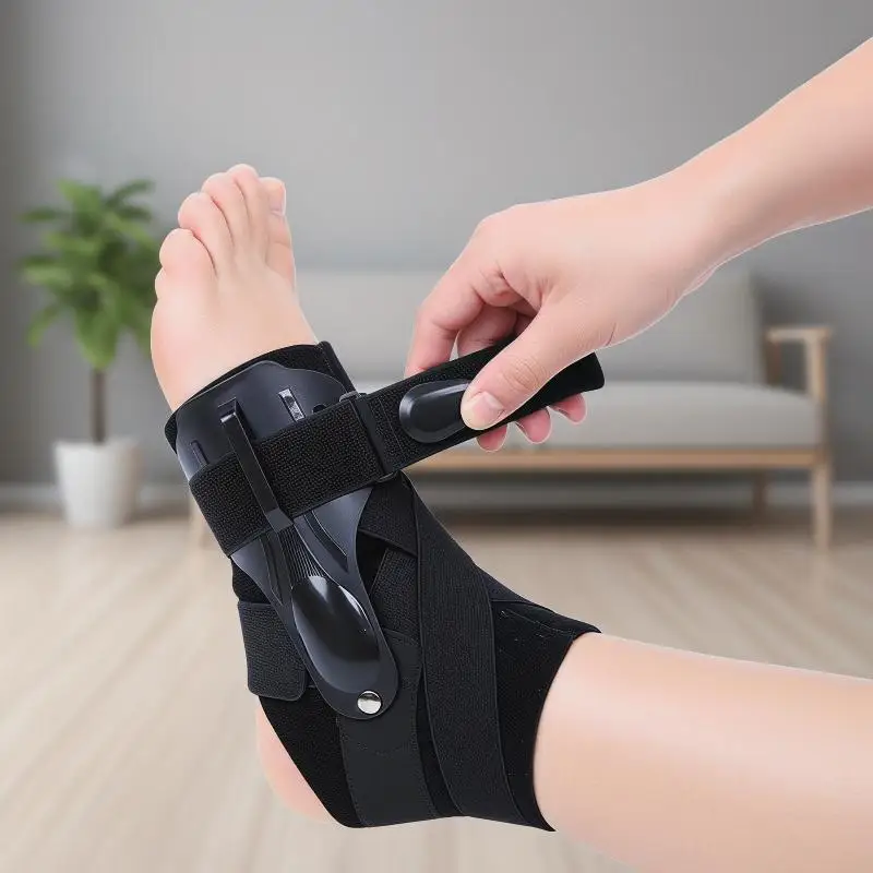Premium Ankle Support with Side Stabilisers for Sprained Ankle Injury Recovery and Tendinitis for Men and Women