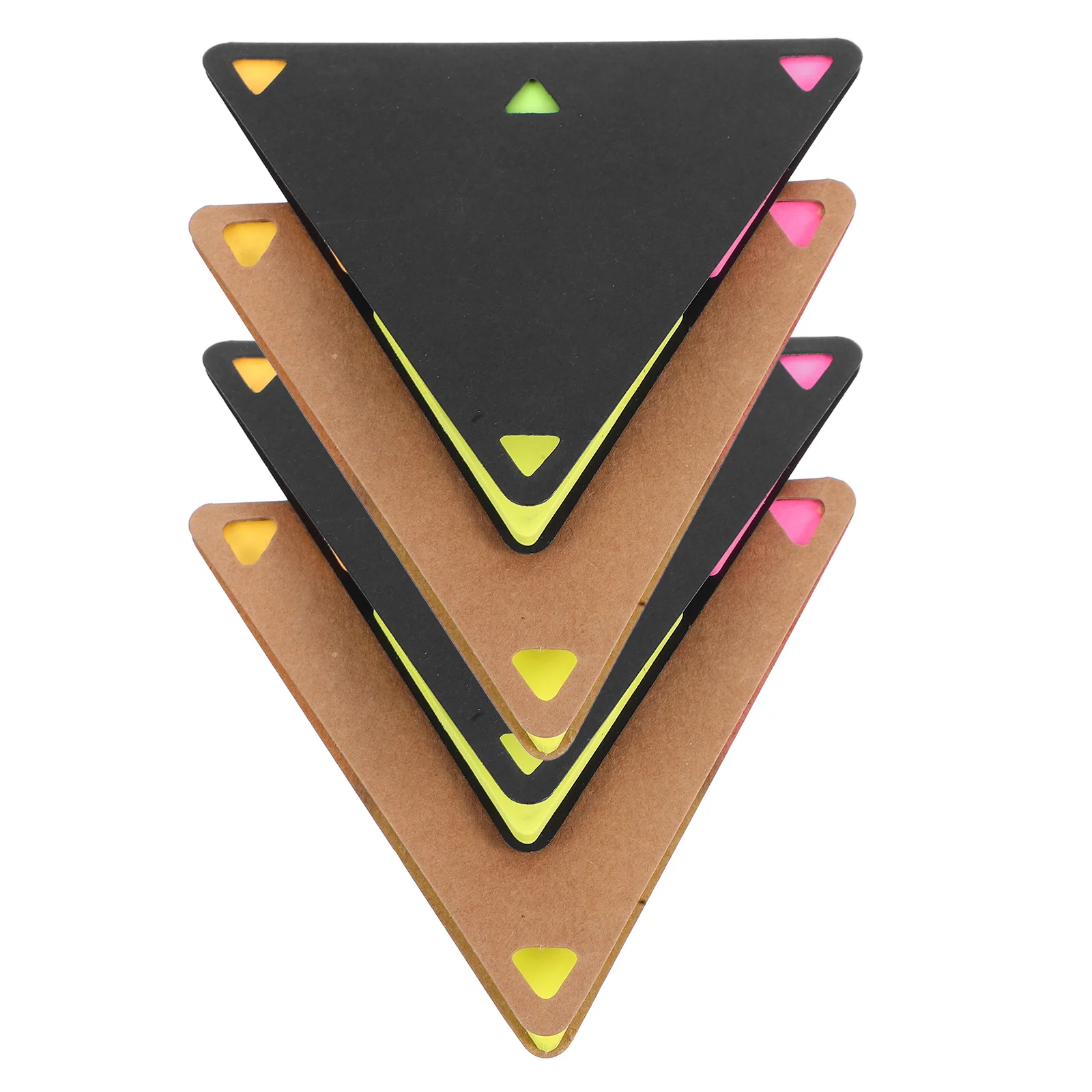 

4 set 4 Sets Triangle Sticky Notepad Portable Waterproof Pet Memo Pads For Office Study School Supplies Decorative Sticker Pad