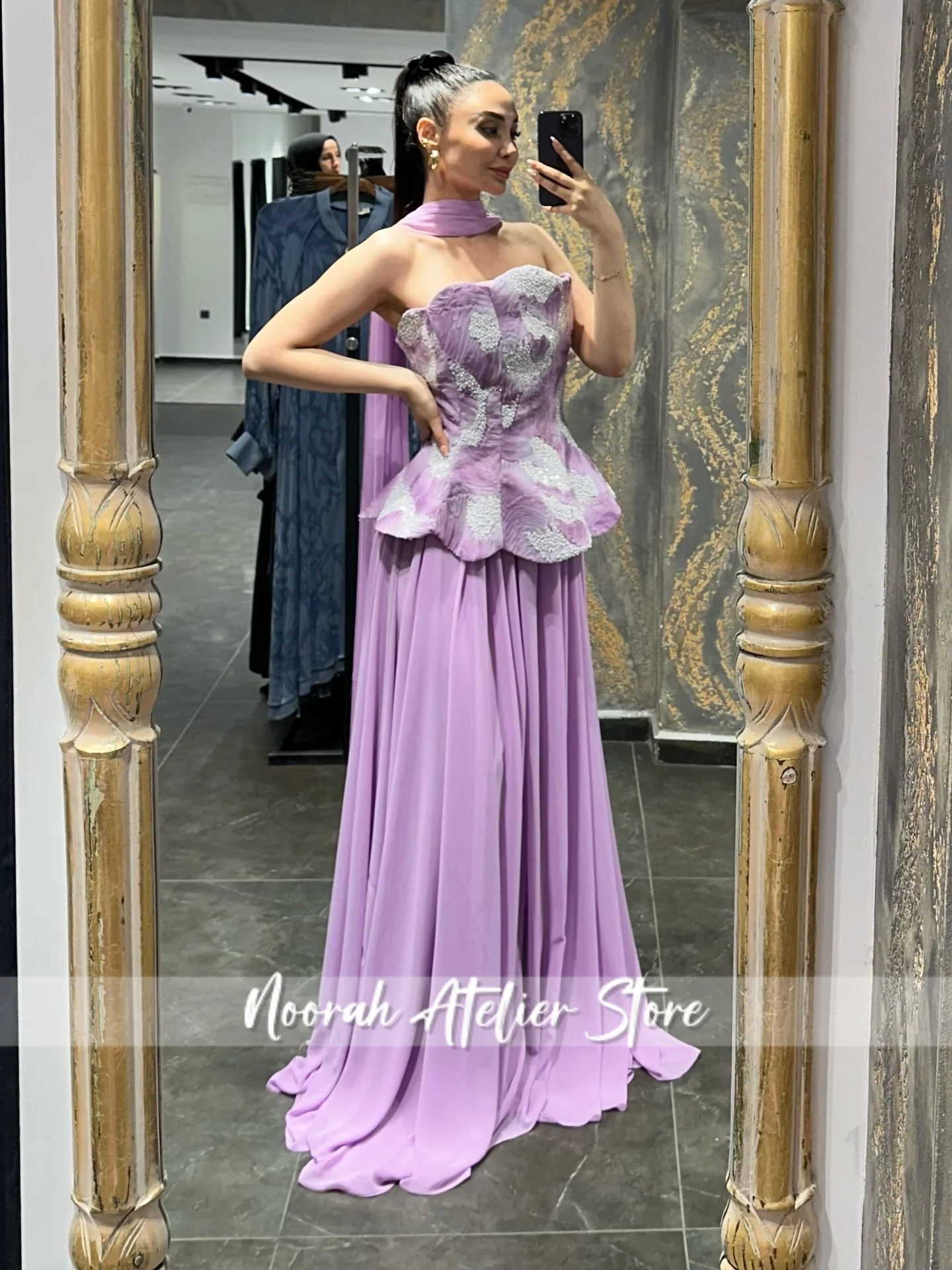 Elegante verde menta 2 pezzi sciarpa senza spalline lussuosi abiti da sera da donna abito da sposa in crêpe abito da ballo Aline personalizzato