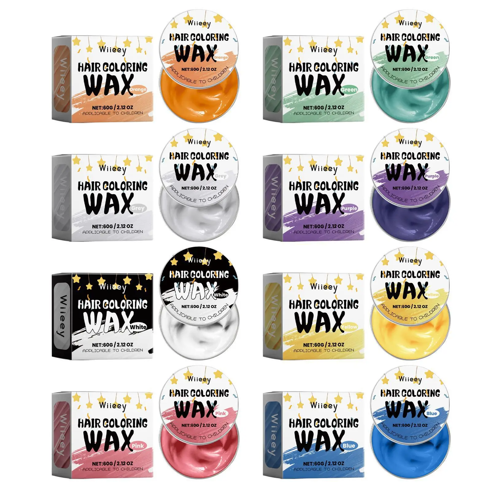 8 Colors Kids Hair Color Wax Temporary Hair Paint Reduce Scalp Stimulate Prevent Dryness Daily Party Role Play Colored Hair Dye