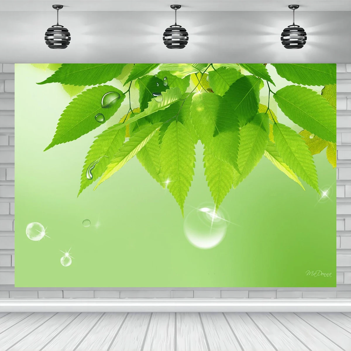 Spring Green Leaf Backdrop Full Of Life Photography Bathroom Curtain Decorations Room Banner Photo Shooting Background