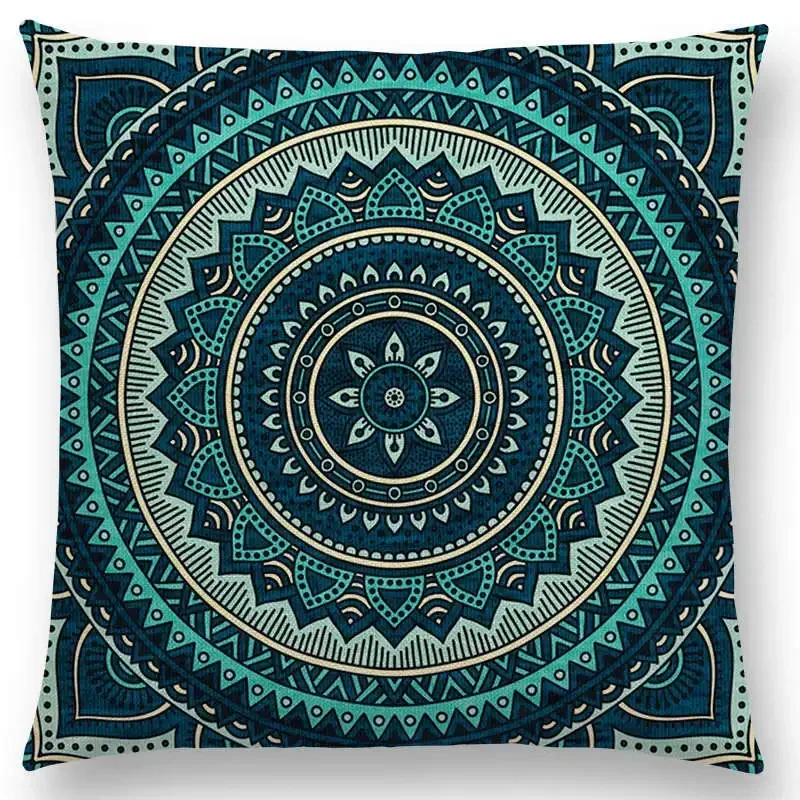 Hippie Mandala Boho Rainbow Floral Pattern Sun Moon Flower Dream Fantasy Beautiful Cushion Home Decor Sofa Throw Pillow 45*45cm