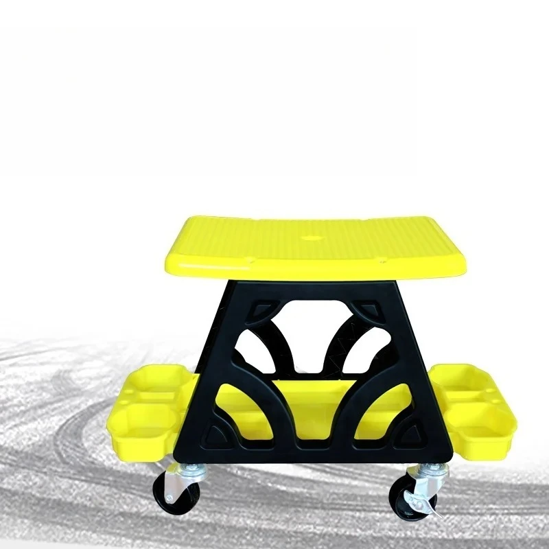 

Lying Board Portable Rolling Mechanic Creeper Seat Adjustable Padded Auto Repair Stool Foldable Low Profile Tool Tray Wheels