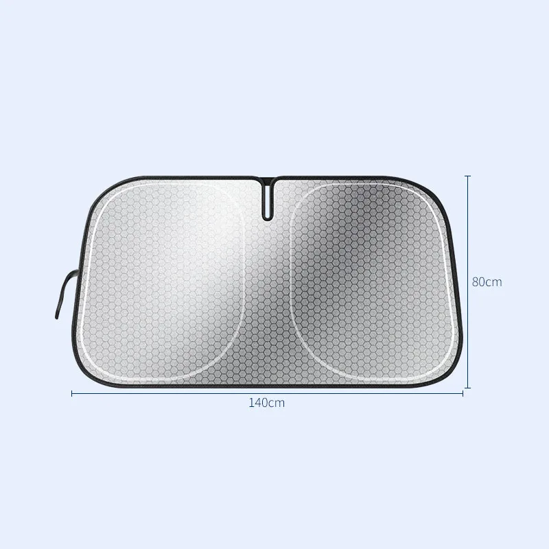 Universal Car Windshield Sun Shade Front Window Sunshade Windshield Sun Protection Cover UV-Blocker Cooling Heat Shield Curtains - view 3