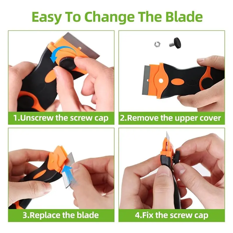 B23B Dual-End Caulk Remover& Smoothing Tool- Caulking Tool Kit(16Pcs) For Kitchen Home Finishing Projects