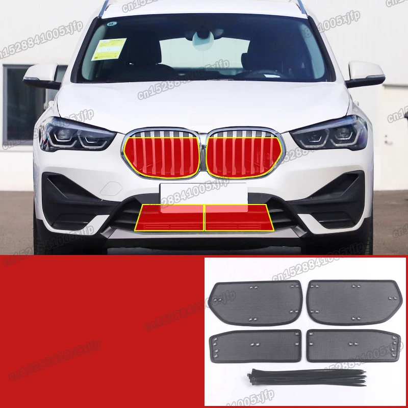 stainless steel car front grille anti-insect mesh net protector for bmw x1 x2 f39 f45 2016 2017 2018 2019 2020 2021 2022 2023