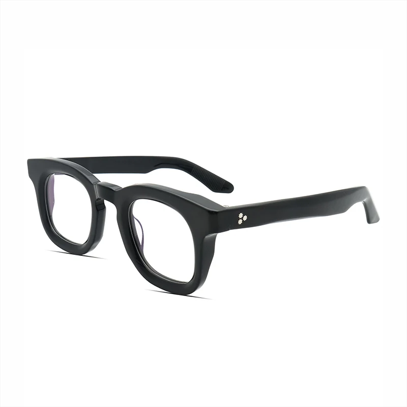 

Прямоугольные оптические очки в толстой оправе в стиле ретро, ацетатная оправа ручной работы для мужчин и женщин, модные универсальные брендовые дизайнерские очки