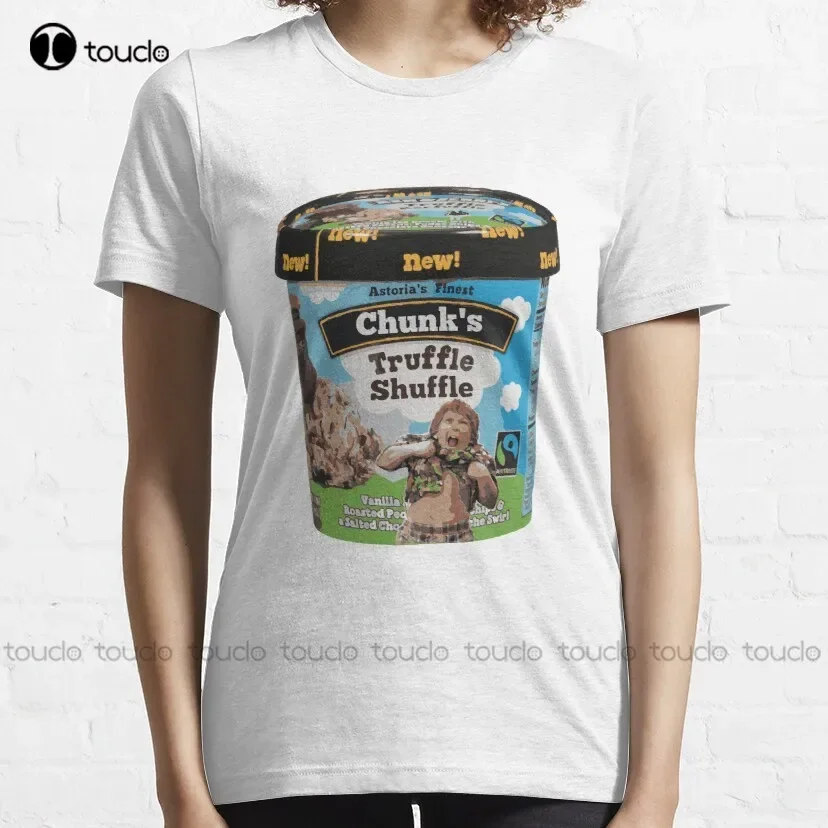 Chunk Truffle Shuffle Ice Cream Classic T-Shirt The Goonies Mens Short Sleeve Shirts Casual Digital Printing Tee Shirt Xs-5Xl