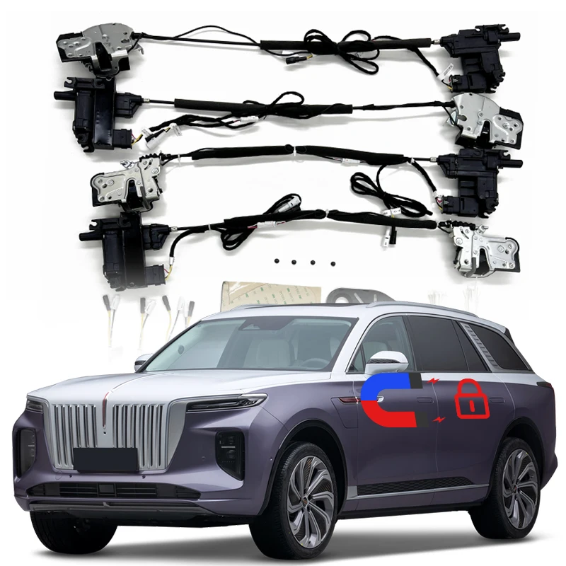For Hongqi E HS9 soft close original car mechanical lock modified automatic lock auto parts tool electric suction door Red Flag