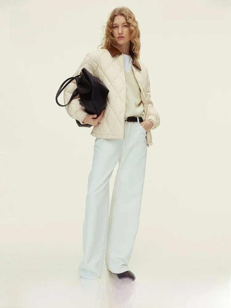 Hm2026 Summer New Women's THERMOLITE Baffled Jacket 1317562 Cotton 100% Filled Coat Spring  Fashion Ladies' Wear