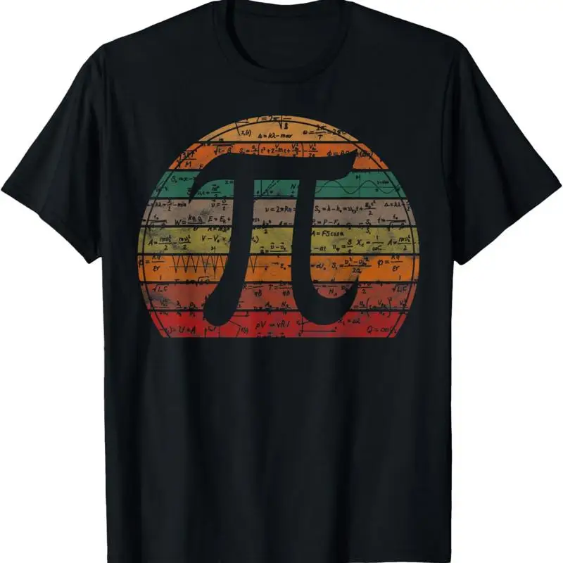Retro Pi Symbol Sunset Math Equations Geek Day T shirt
