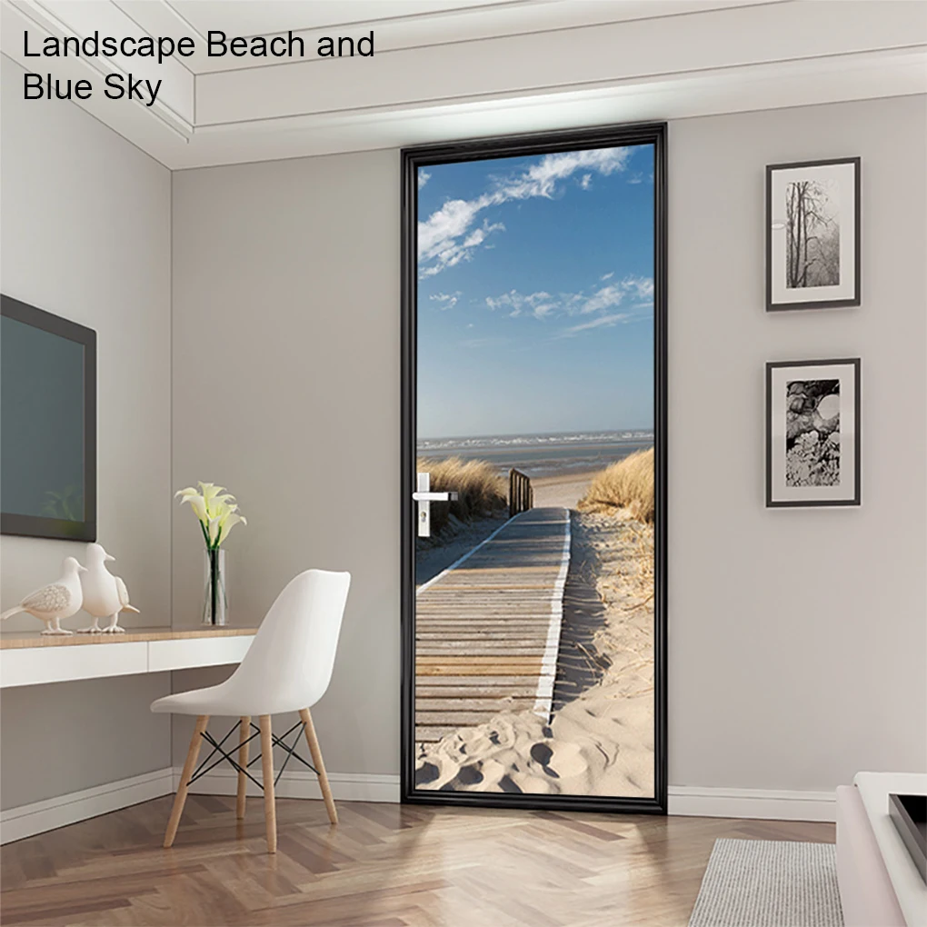 3pieces Statement With Beautiful And Stylish Self-adhesive Door Poster Brings New Colors To Life