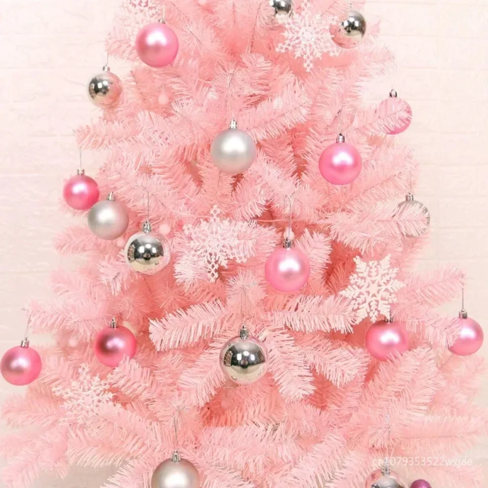 new Artificial Pink Christmas Tree with Metal Stand, PVC Encryption Xmas Tree, Party Decoration, Home and Office