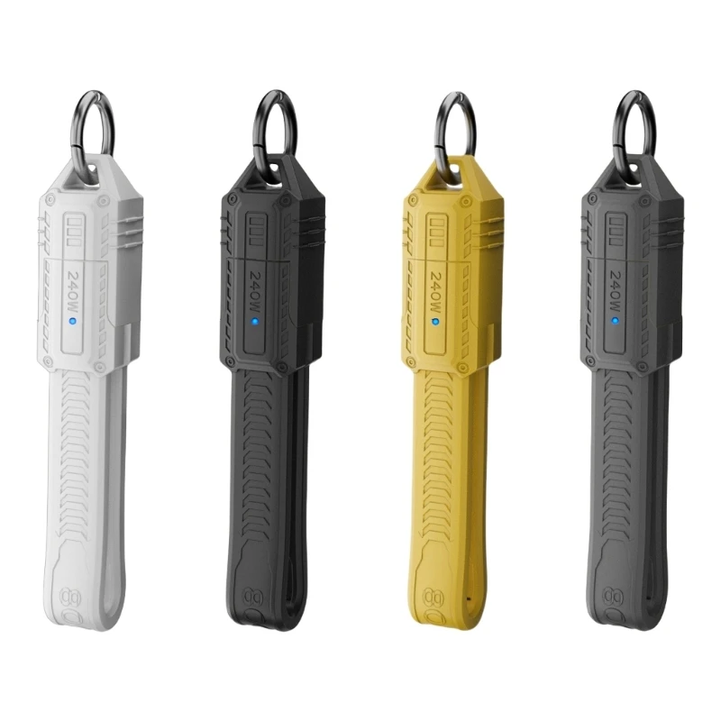 

2025 New USB4 Cable Support 80Gbps Type C Data Transfer Dustproof Keychain Design 240W Charging Cord for Laptop Tablet