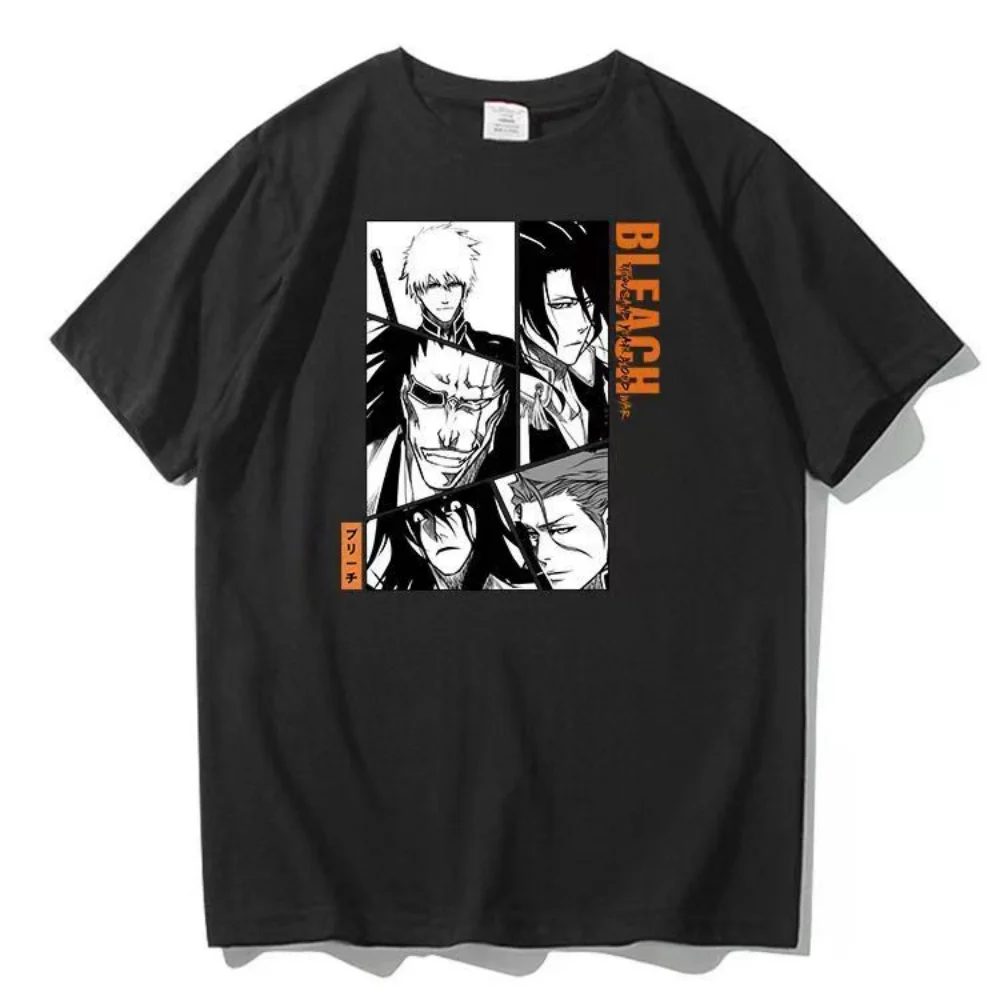 Bleach Anime T-shirts Manga Graphic Oversized Men Short Sleeve Tee Women Top Original Printed Summer Streetwear Couple Clothing
