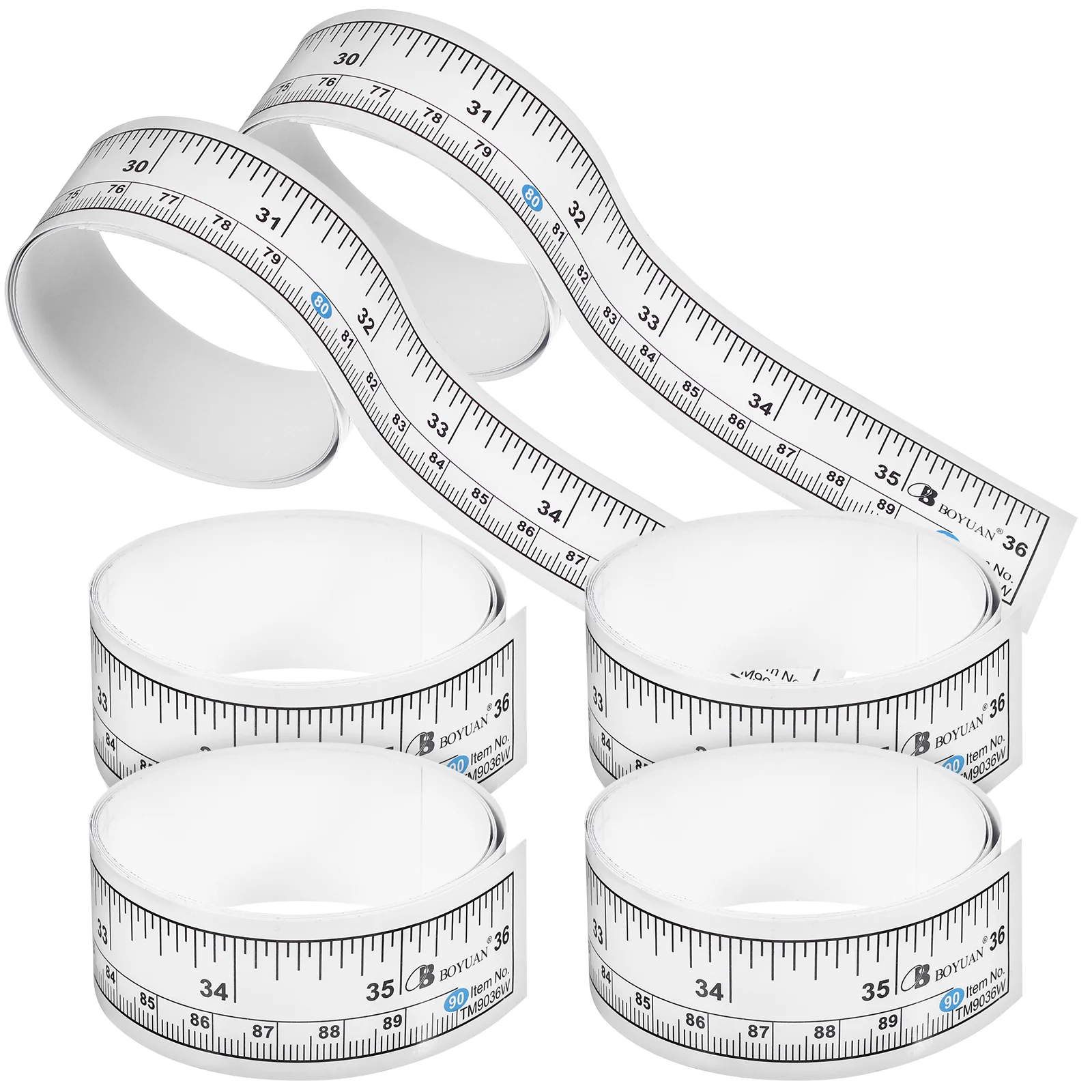 

6 Pcs Masking Tape Sticker Self Adhesive Measuring Clear Paper Lamination Metric Measure
