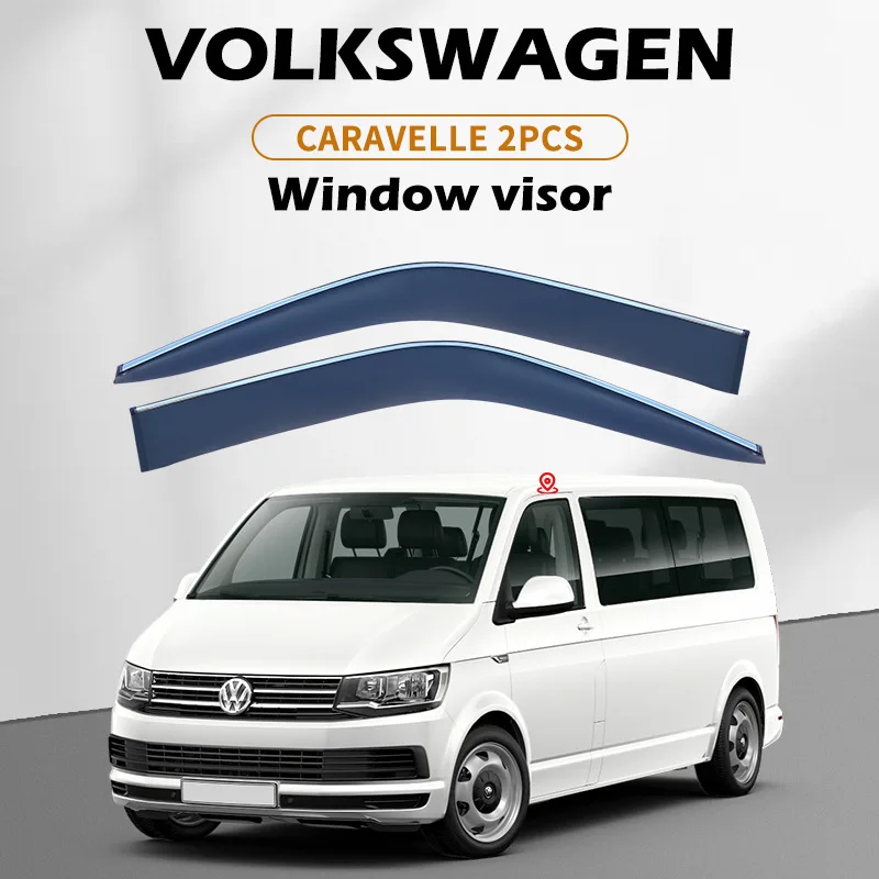 

2 шт. для Volkswagen Caravelle 2003-2023+ Дефлекторы окон, навесы-козырьки, защита от дождя и солнца, аксессуары для авто