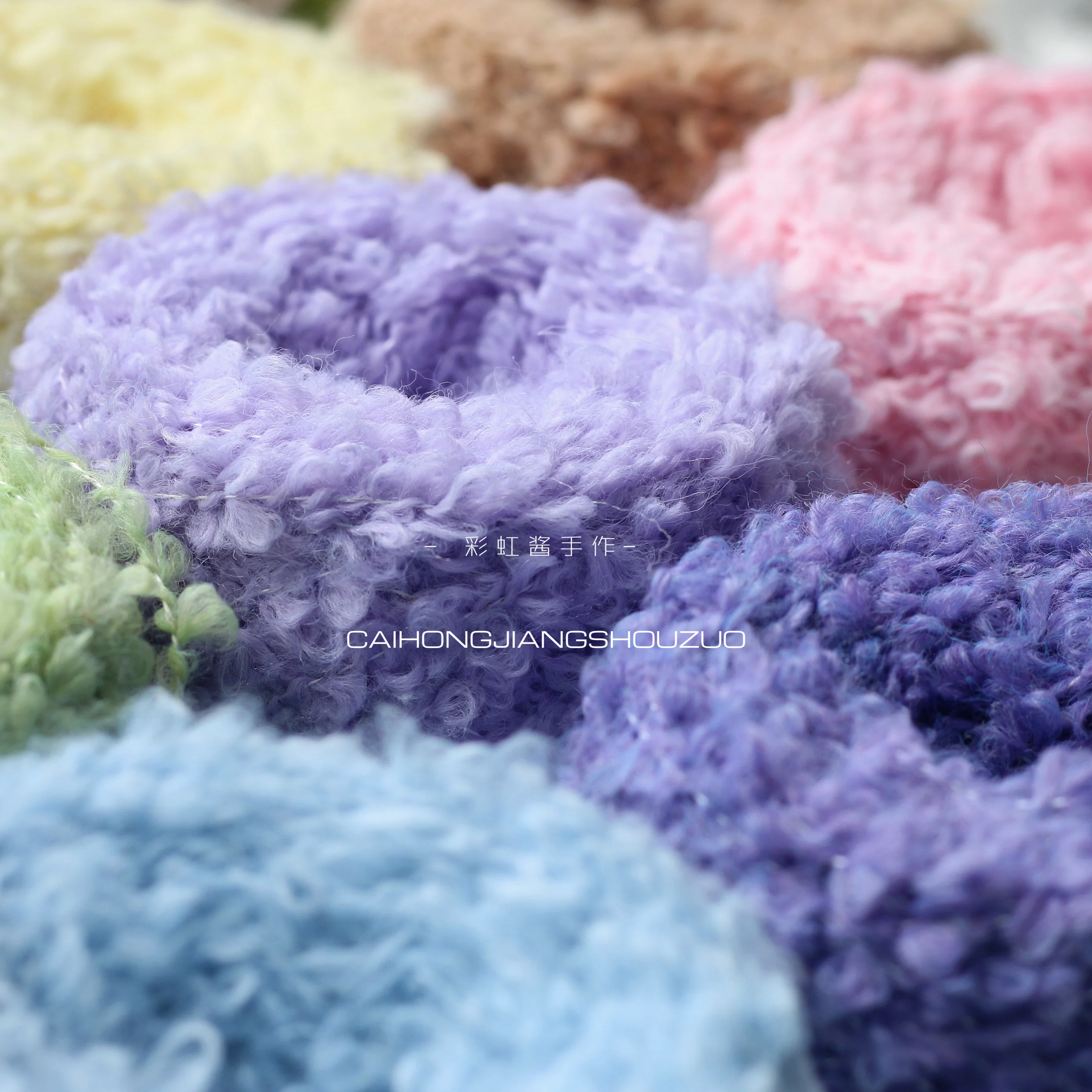 

Rainbow Sauce Handmade Solid Color Flower Clip Three-dimensional Large Circle Thick Thread, Scarf, Clothes, Bag Hand-woven DIY T