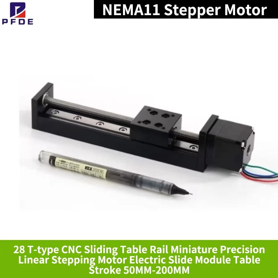 HOT Stroke 50MM-200MM  T-type CNC Sliding Table Rail Linear Stage Transport Guide Platform Stepper Motor