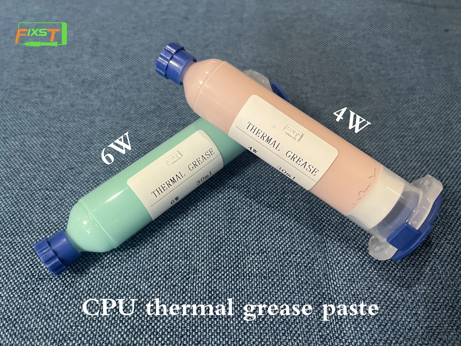 

Fixst 100G 4W or 6W/mk Thermal Grease Silicone Paste Heat Transfer Grease Syringe for CPU GPU Chipset Notebook Computer Cooling