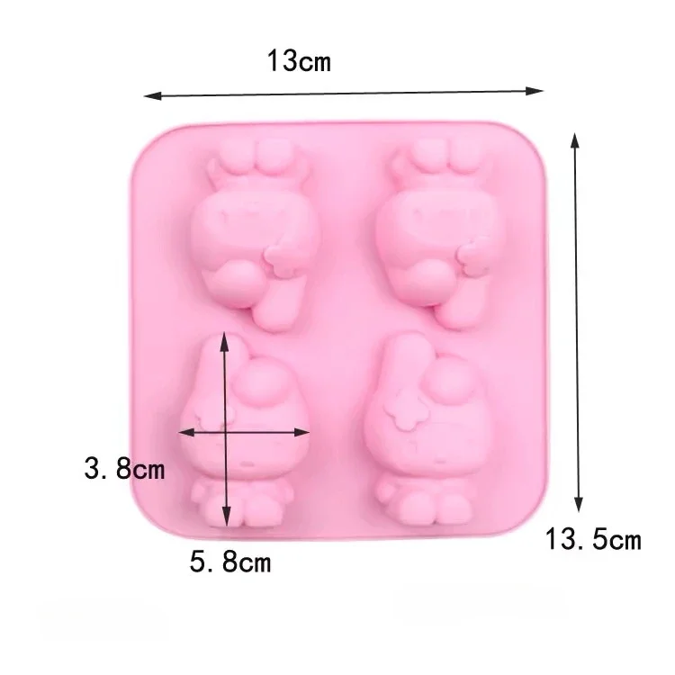 Kawaii Sanrio Hello Kitty DIY Cookie Chocolate Baking Tool Cartoon My Melody Kuromi Ice Cube Mold Kitchen Supplies Accessories