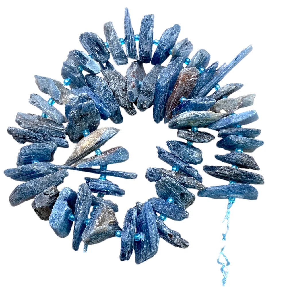 One Strand Large Natural Blue Kyanite Raw Rough Nugget Real Genuine Irregular Stone 15.5