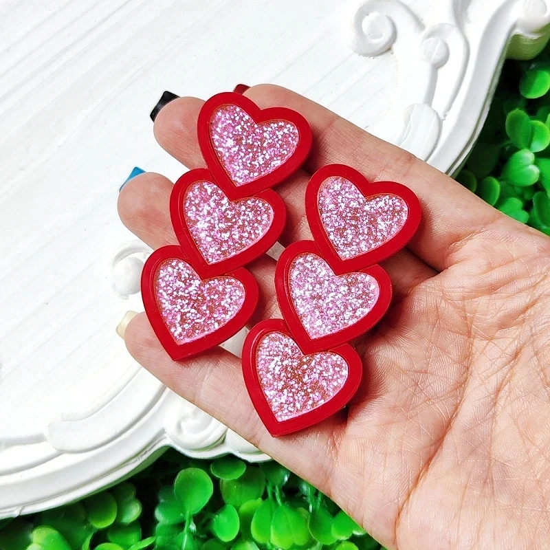 

4 Style Cute Heart Earring Woman Contrasting Colors Heart Stud Earrings for Women Colorful Acrylic Jewelry Fashion Accessories