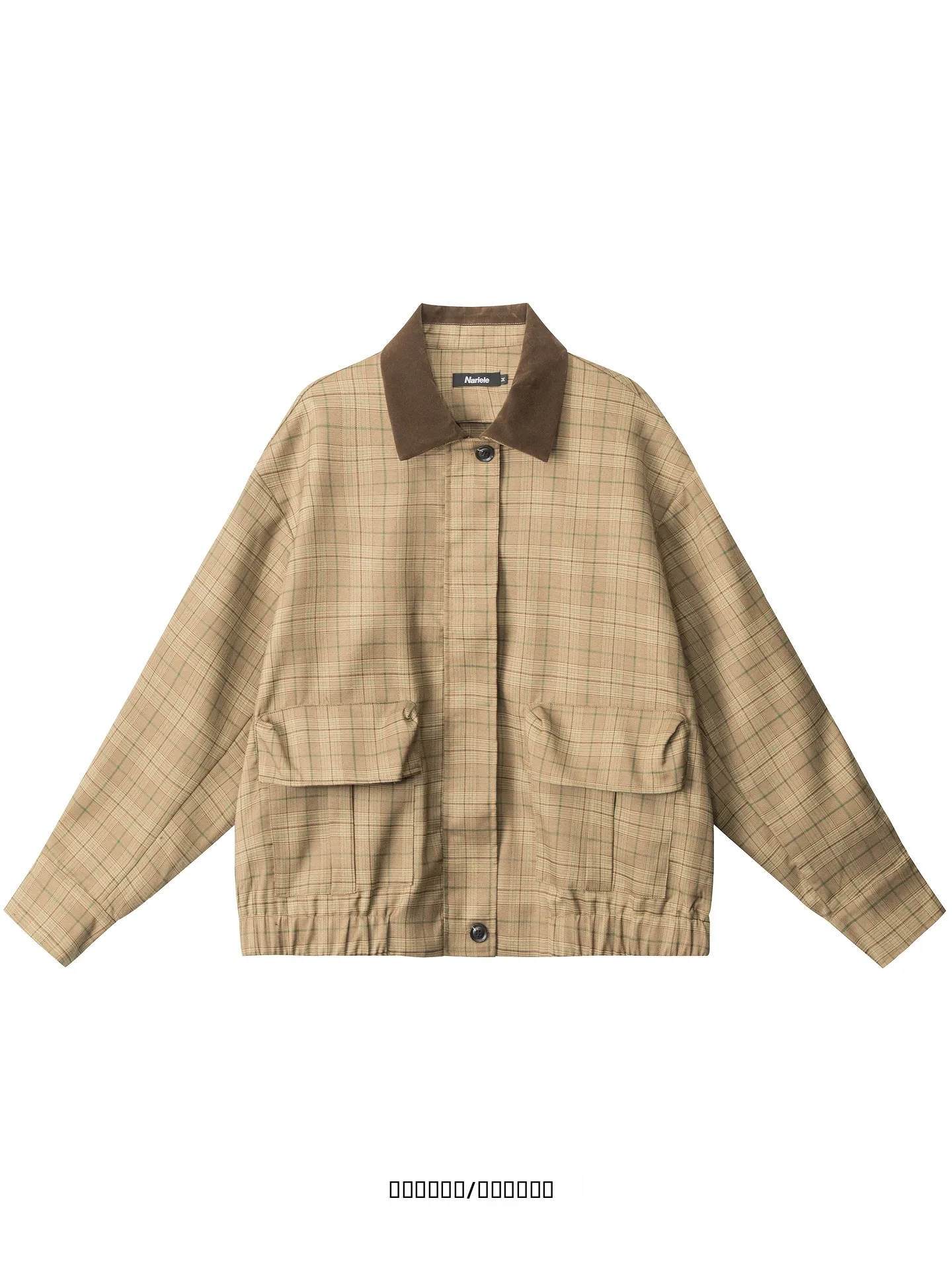 

Ретро-куртка в клетку с цветными блоками, свободного кроя, для пар, с воротником, осенне-зимняя, из полиэстера и спандекса, с длинными рукавами, молодежная модная верхняя одежда