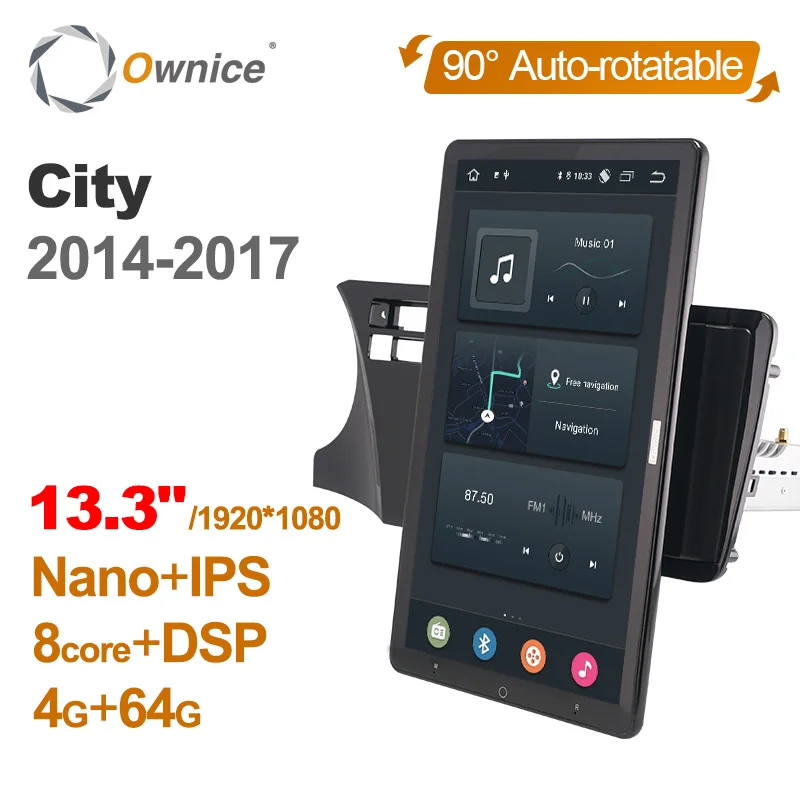 

TS10 Android 12.0 Ownice Car Radio Auto for Honda City 2014-2017 13.3" 7862 512 No DVD Support USB Tesla Style Nano 1920*1080