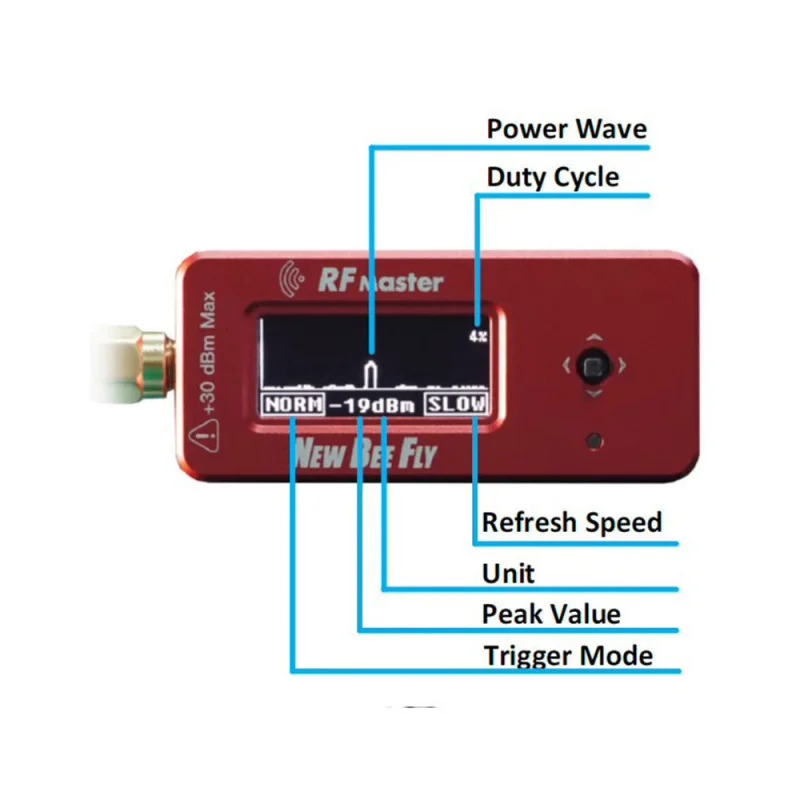 NEW BEE FLY RF MASTER Multifunctional Frequency Tester Portable Wide Frequency Tester Dynamometer