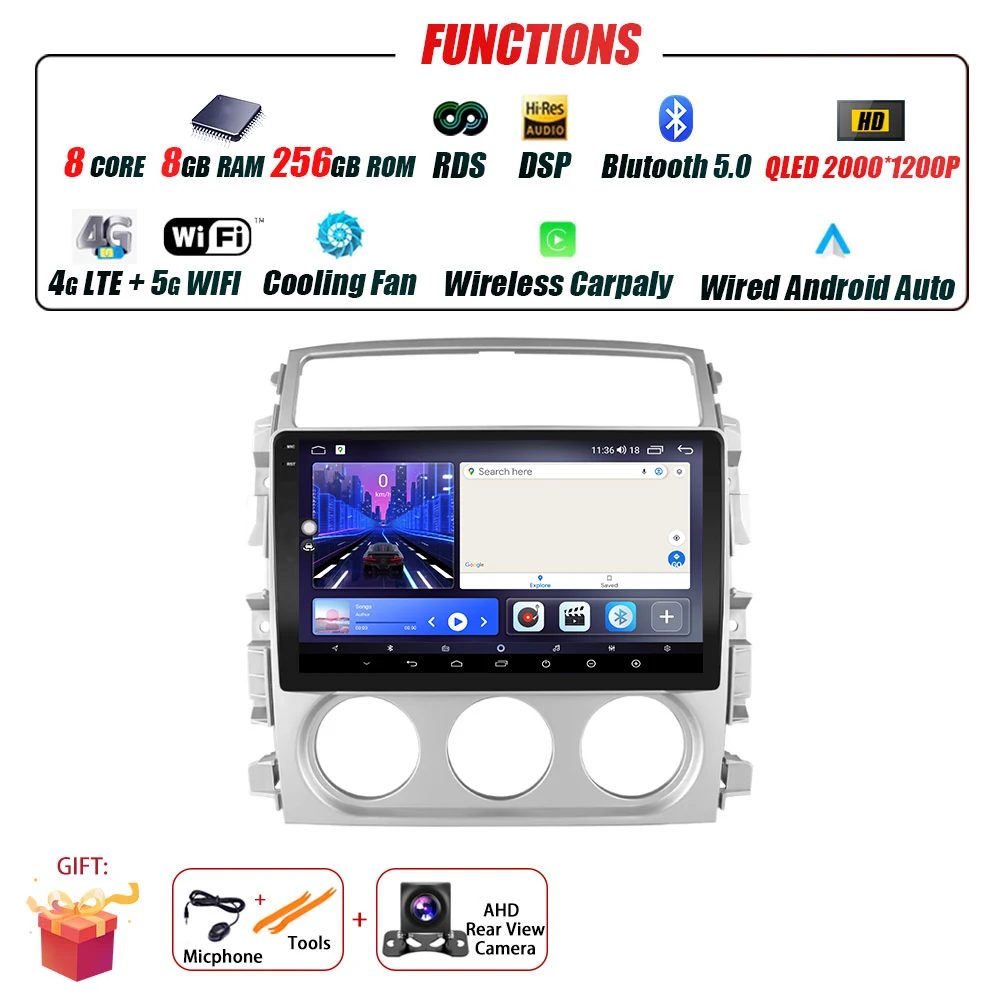 Android 16 Voor Suzuki Liana 2004-2013 Auto Radio Multimedia Video Player GPS Navigatie Stereo Draadloze Carplay Auto WIFI GEEN 2DIN