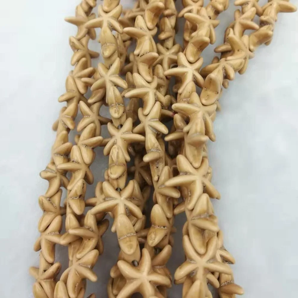 Stone Powder Starfish Turquoise Beads Waterproof Handmade Craft Sea Loose Spacer Stone Beads Multicolor Ornaments