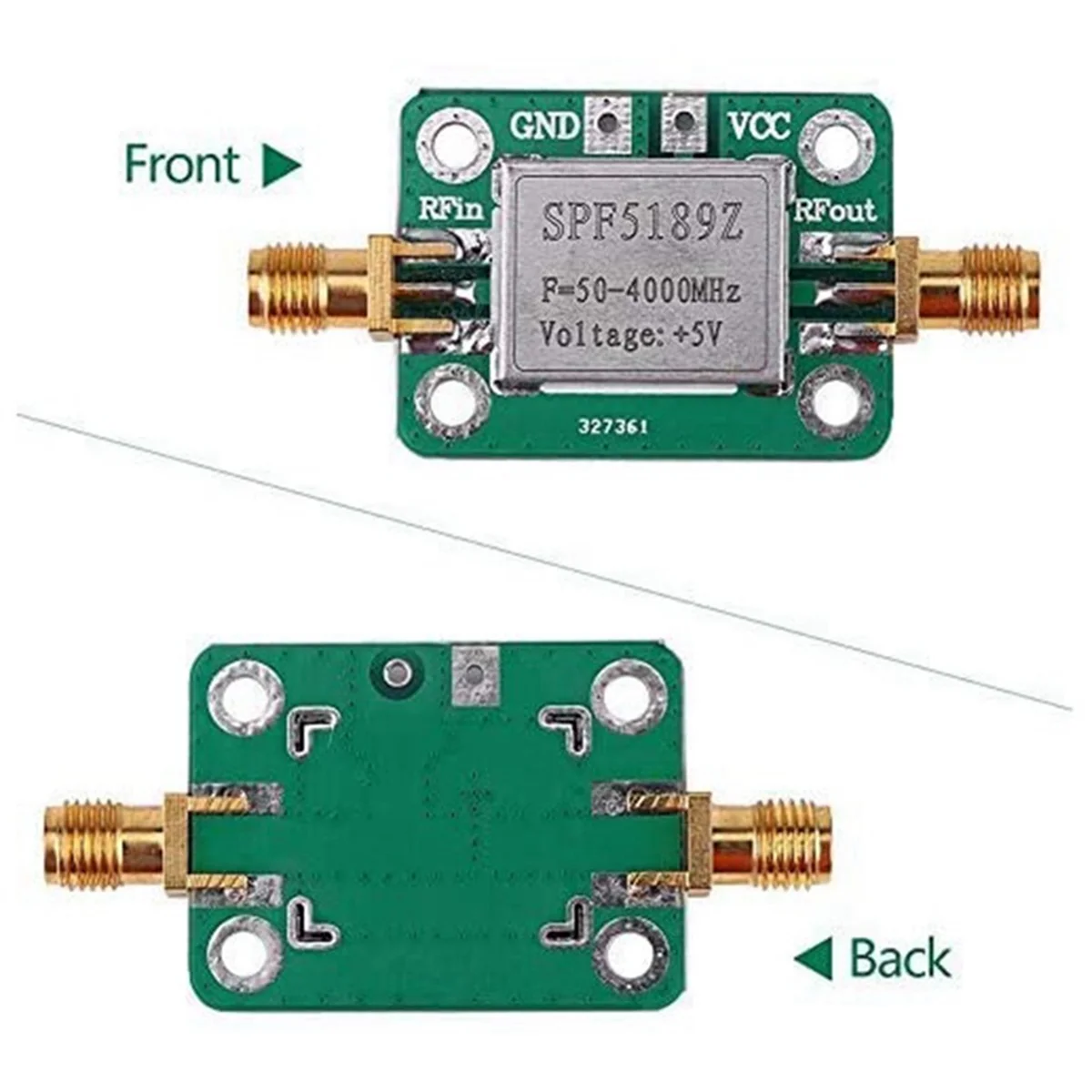 RF Amplifier, Low Noise LNA 50 to 4000MHz SPF5189Z RF Amplifier for Amplifying FM HF VHF UHF Radio Signal