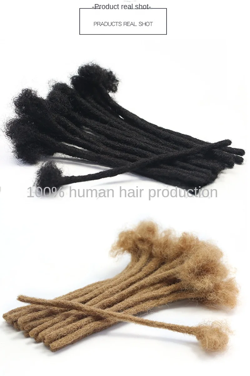 Dreadlocks Brazilian Human Hair Strand Crochet Braid Hair Loc Extension Kinky Braiding Microlocks