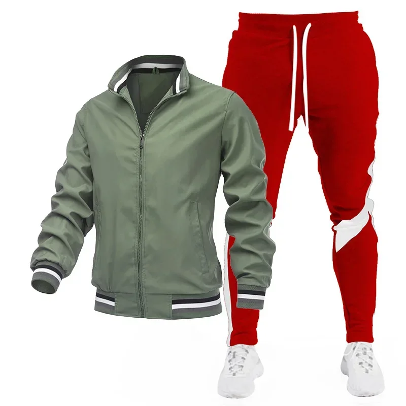 2023 Men\'s Tracksuit Sets Autumn Clothes Sportswear Two Piece Set Men Jacket Sweatpants Brand Clothing Male Sweatsuit Sport