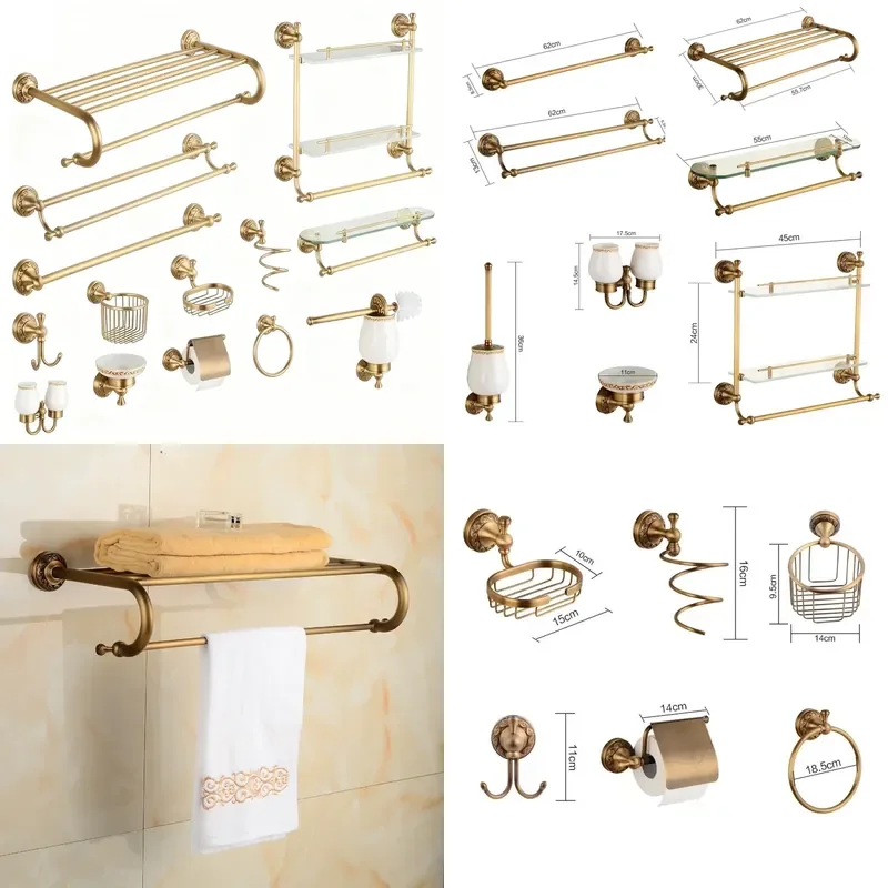All Copper Luxury Bathroom Hardware Set Wall Mounted Accessories High Quality 10 Year Warranty Bath Fixture Kit