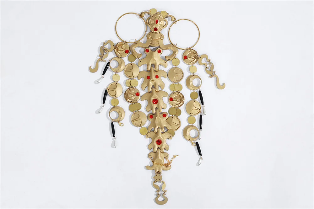 Jogo BG3 Mizora Cosplay Golden Chapelaria Mizora Halloween Cosplay Acessórios