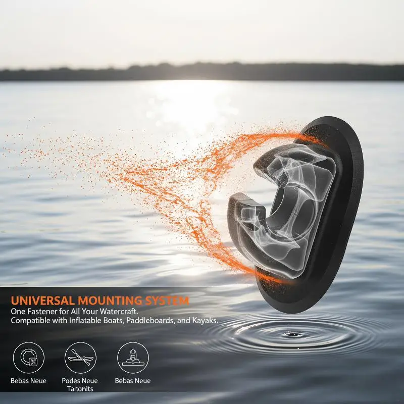 Lightweight Inflatable Boat Paddle Clips Holder PVC Mount Patch for Kayak Dinghy Canoe Family Boating