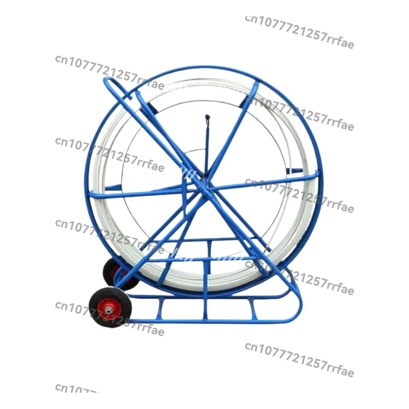 Electric power construction threading device, pipeline dredging electrical cable tractor, wire puller, fiberglass perforated