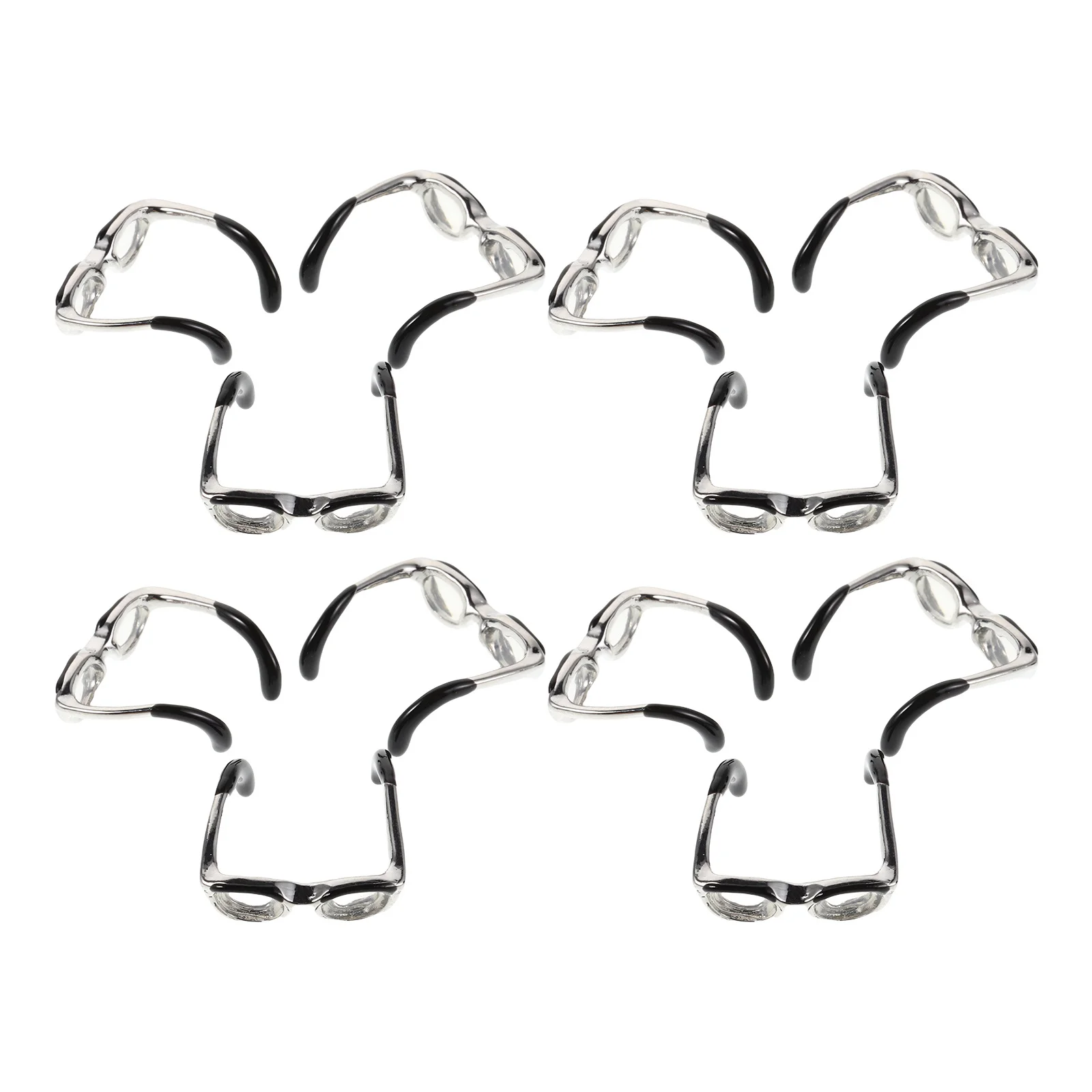 

12Pcs Mini Eyeglasses Open Band Ring Cute Adjustable Fashion Rings for Women Couples Bridesmaids Wedding Jewelry