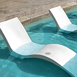 Pool Lounge Chairs Set of 2 Swimming Pool Sun loungers With Coaster Outdoor Furniture Sets