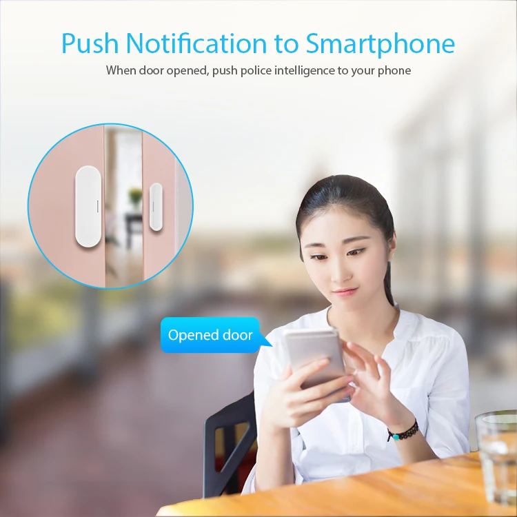 Z-wave Plus Smart Home Door/Window Sensor Contact Automation Door Sensor With temperature and humidity Compatiable Smartthings
