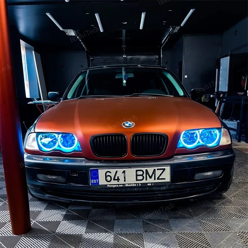 320i 323i 325i High Quality Colorful RGBW Cotton LED Angel Eyes For BMW E46 1998-2002 Revolving Dynamic Light Sequential Flowing view 6