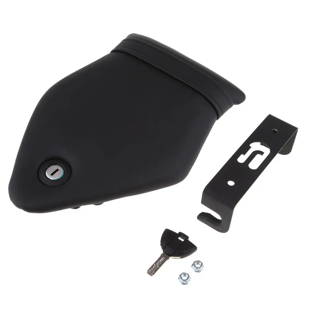 Motorcycle Back Rear Seat Passenger Pillion Soft Comfortable PU Leather Cusion Pad Cusion with Key for 2009-2017.