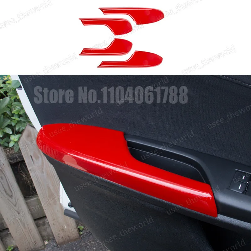 Accesorios interiores rojos para Honda Civic 10. a generación 2016 2017 2018 2019 2020 2021, tira de manijas de puerta, 