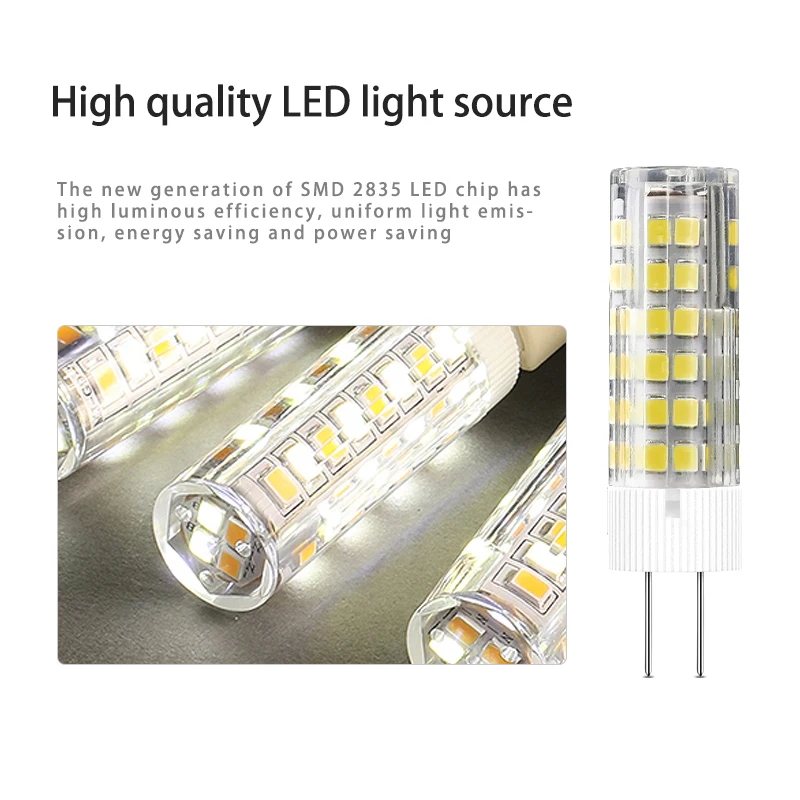 5Pcs/Lot LED Corn Light 3W 5W 7 9W Single Color Ceramic G4 Base High Voltage 220V 3000K 6000K Warm Cool White Lighting Bulb Lamp