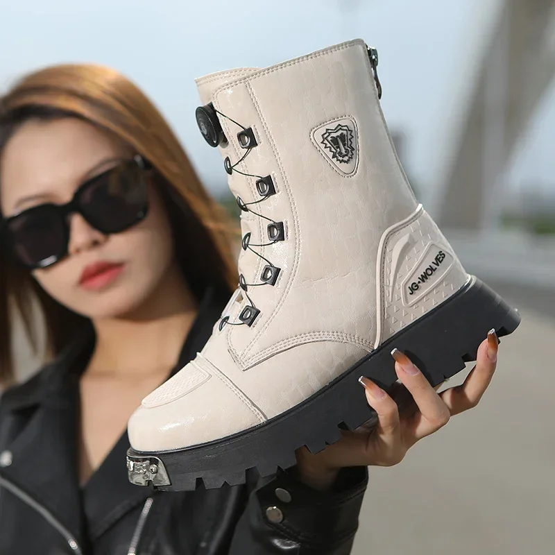 

Motorcycle Women Riding Boots Florescent Light Racing Cycling Shoes Off-Road Motorbike Anti-drop Breathable Equipment Soft